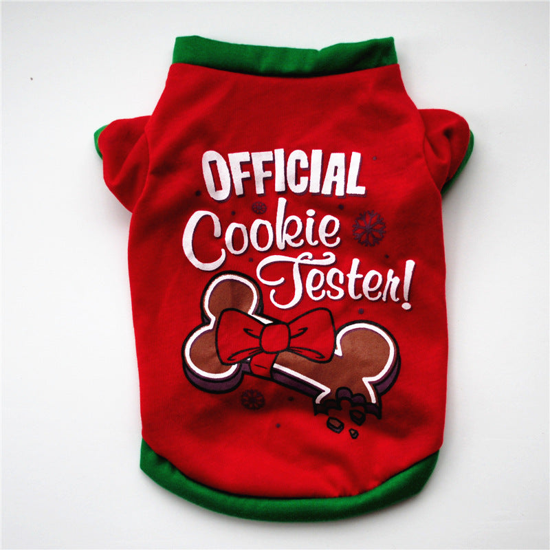 Dog christmas costume t-shirt vest