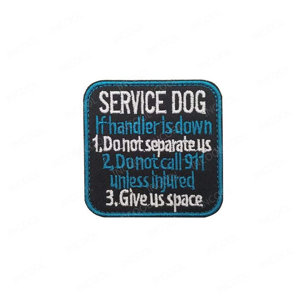 Service Dog Badge Tactical Dog Vest With Embroidery Velcro Patch Cloth Patch
