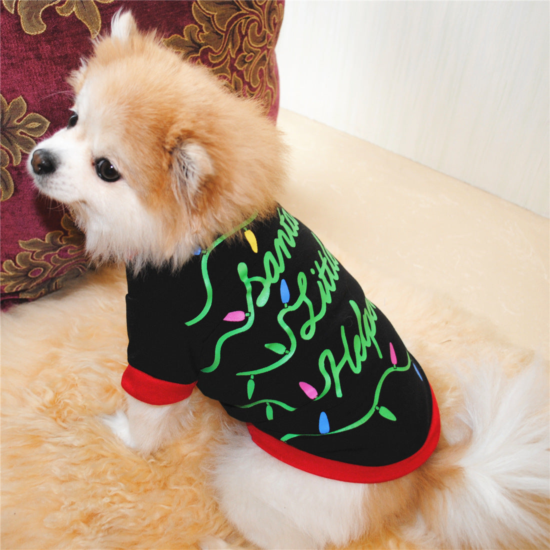 Dog christmas costume t-shirt vest