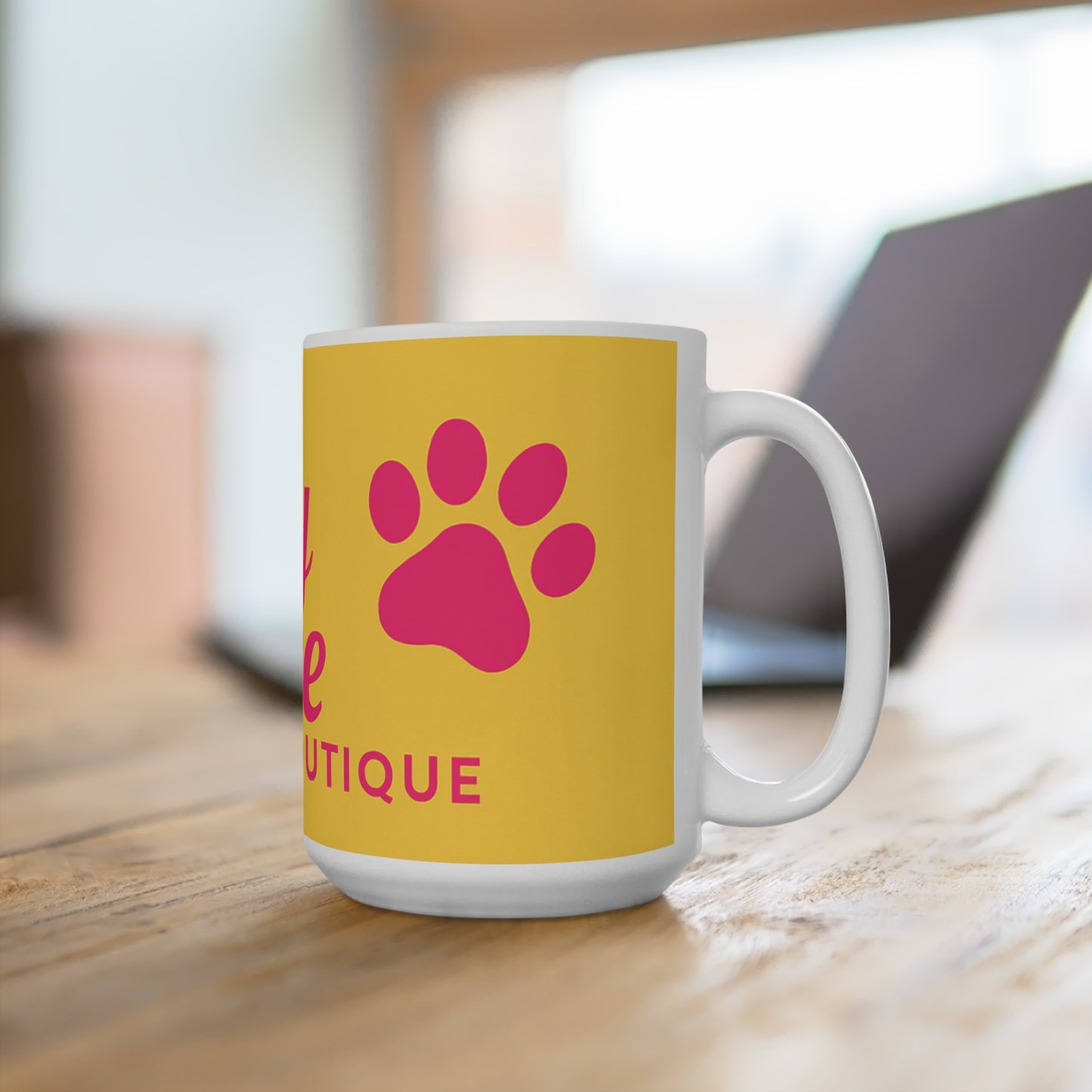 Colorful Pet Lover's Mug | Bright Yellow Cup, Gift for Animal Lovers, Dog Cat Enthusiasts, Funny Coffee Mug